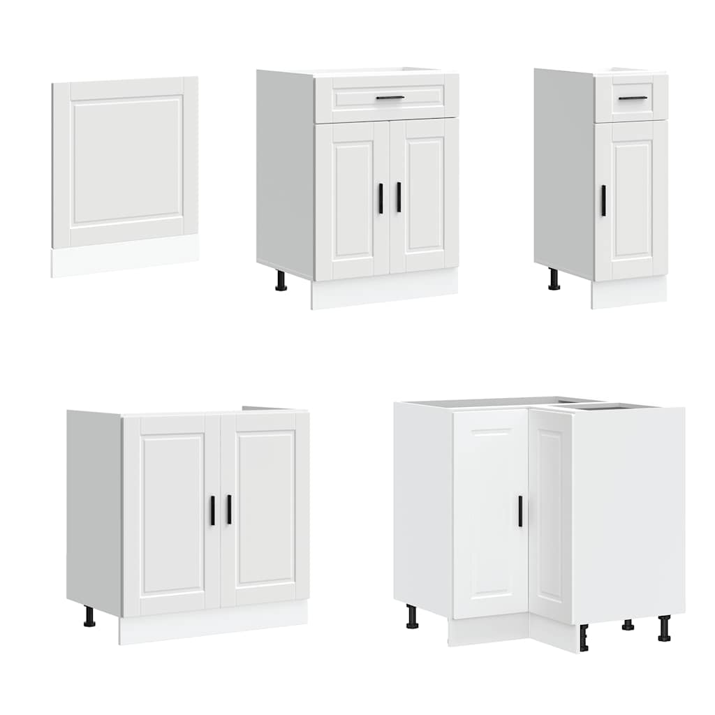 Kitchen cabinet set, 11 pieces, Porto, white