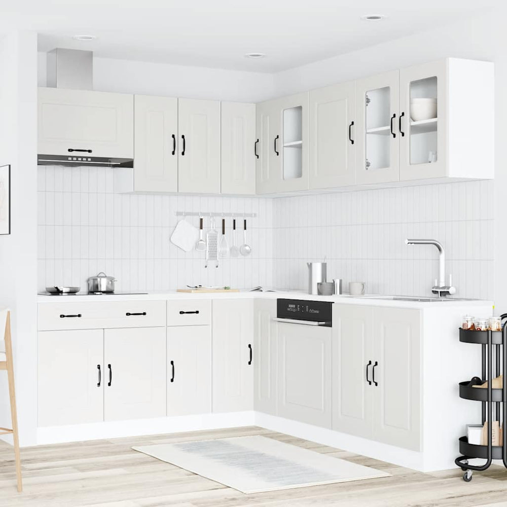 Virtuvinių spintelių komplektas, 11 dalių, Kalmar, balta