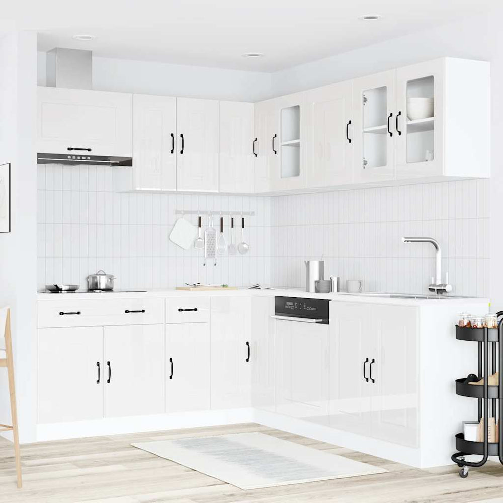 Virtuvinių spintelių komplektas, 11 dalių, Kalmar, balta