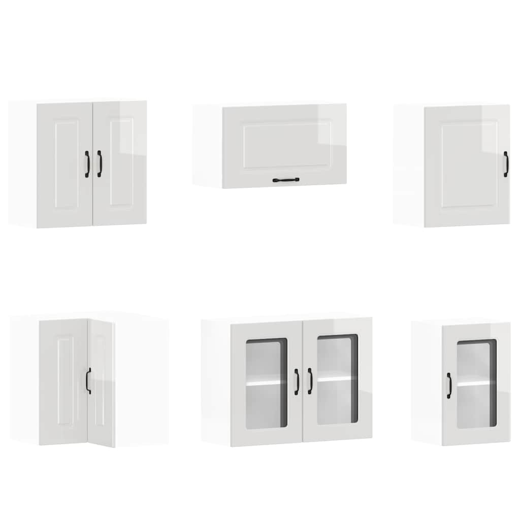 Virtuvinių spintelių komplektas, 11 dalių, Kalmar, balta