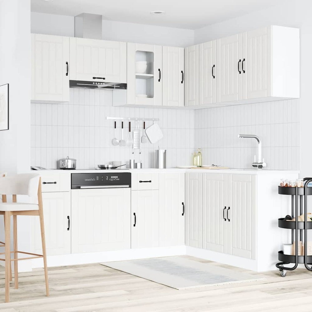 Virtuvinių spintelių komplektas, 11 dalių, Kalmar, balta