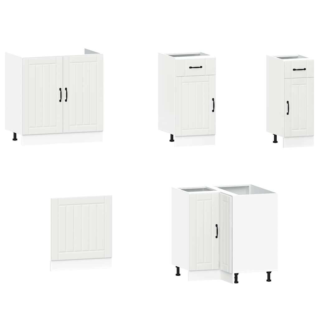 Virtuvinių spintelių komplektas, 11 dalių, Kalmar, balta