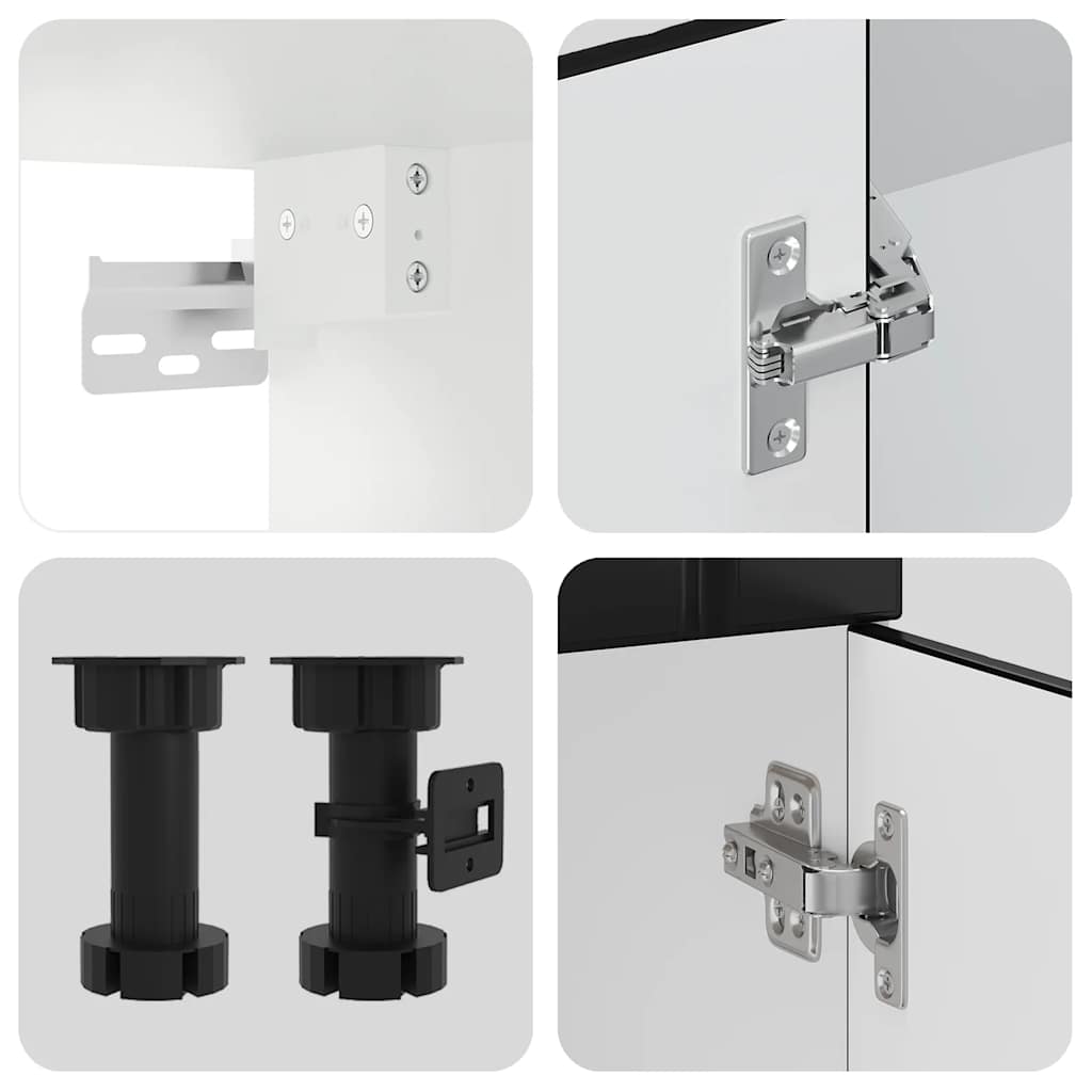 Kitchen cabinet set, 11 pieces, Kalmar, black