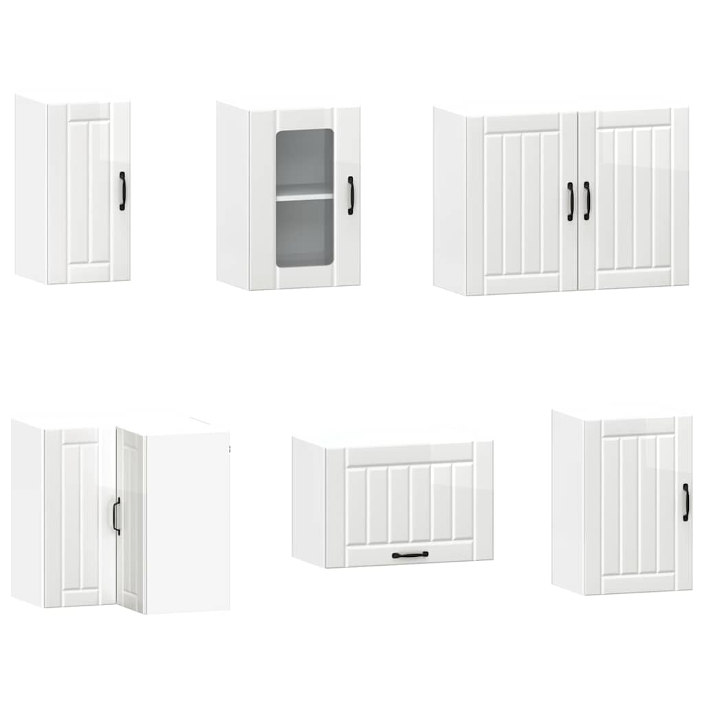 Virtuves skapīšu komplekts, 11 daļas, Kalmar, balts