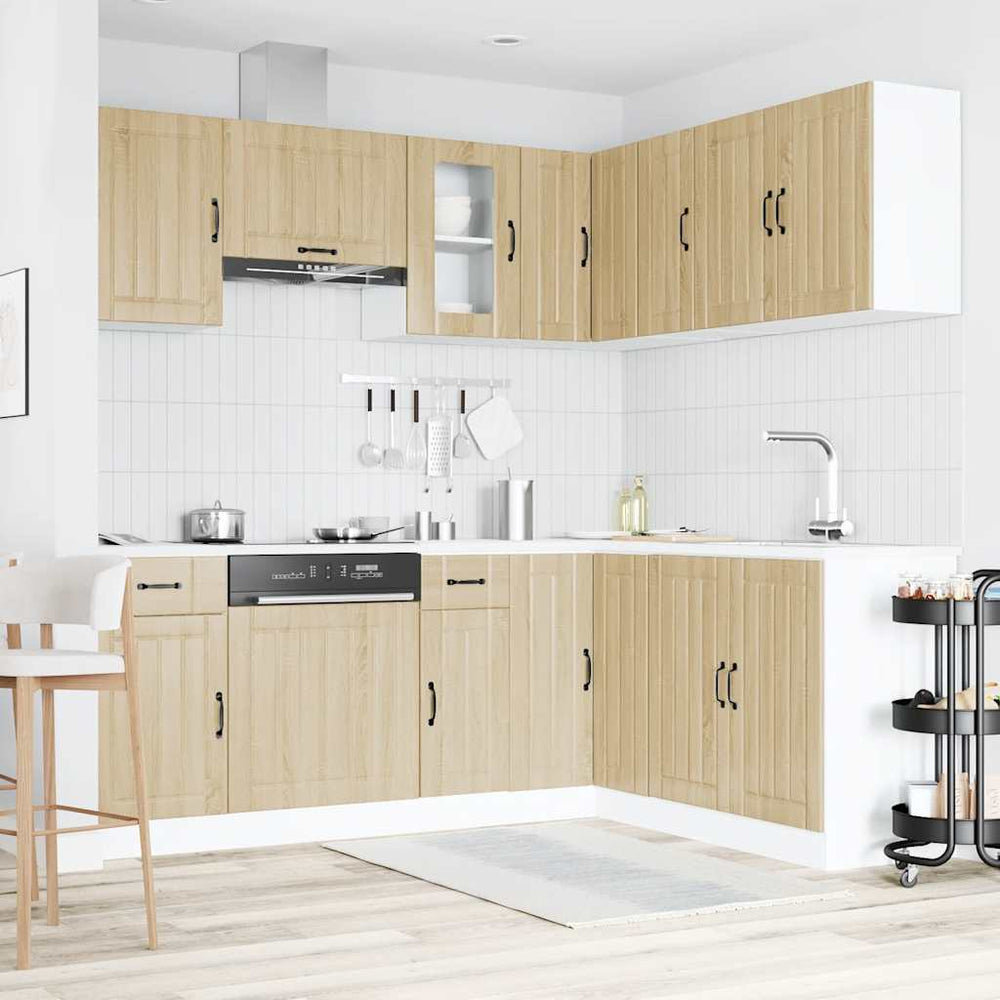 Virtuvinių spintelių komplektas, 11 dalių, Kalmar, ąžuolo