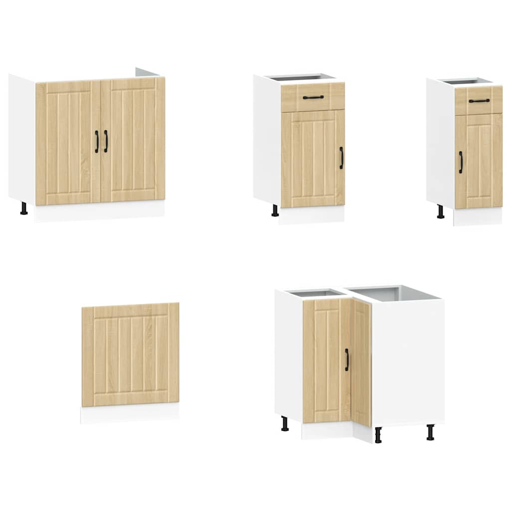 Virtuvinių spintelių komplektas, 11 dalių, Kalmar, ąžuolo