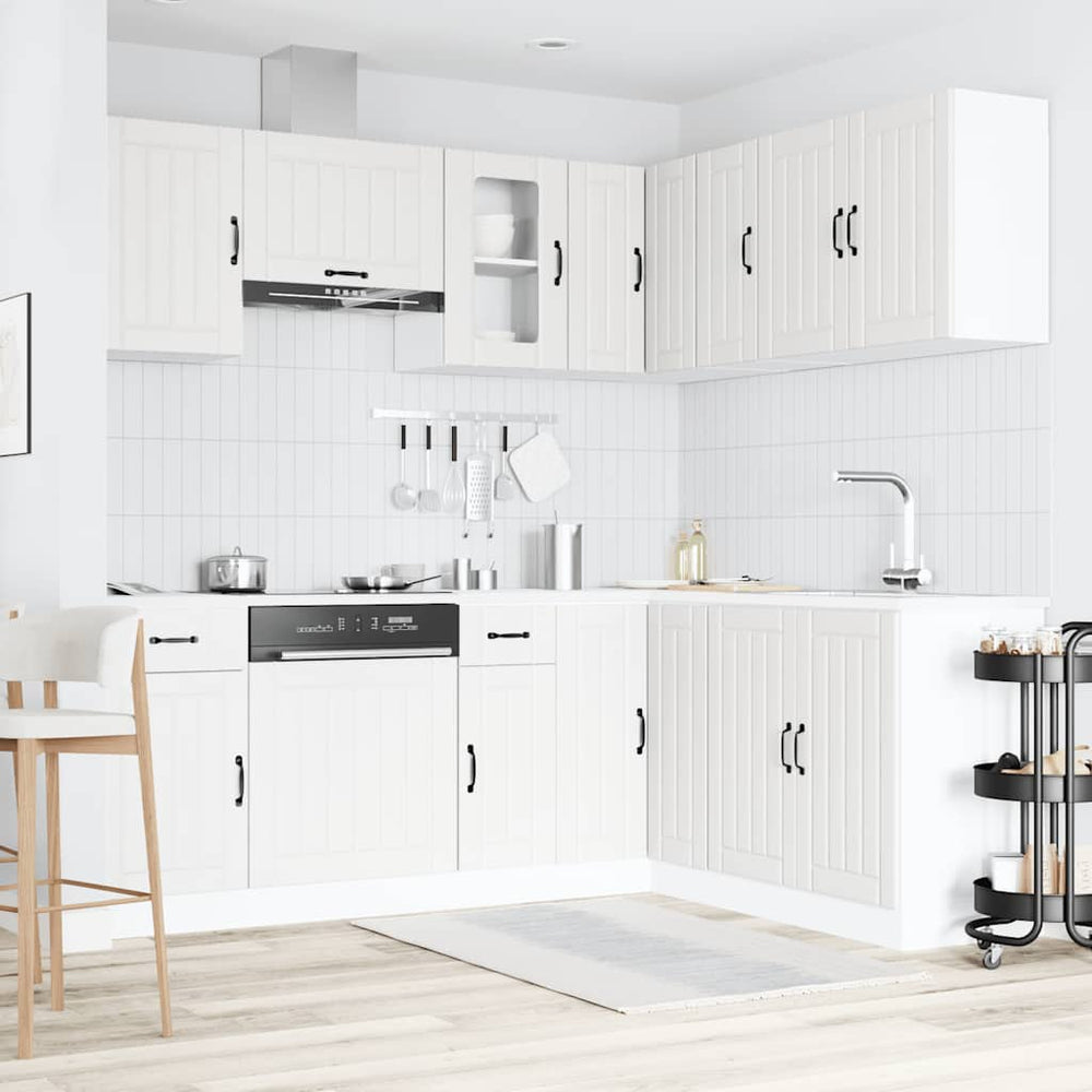 Virtuvinių spintelių komplektas, 11 dalių, Lucca, balta