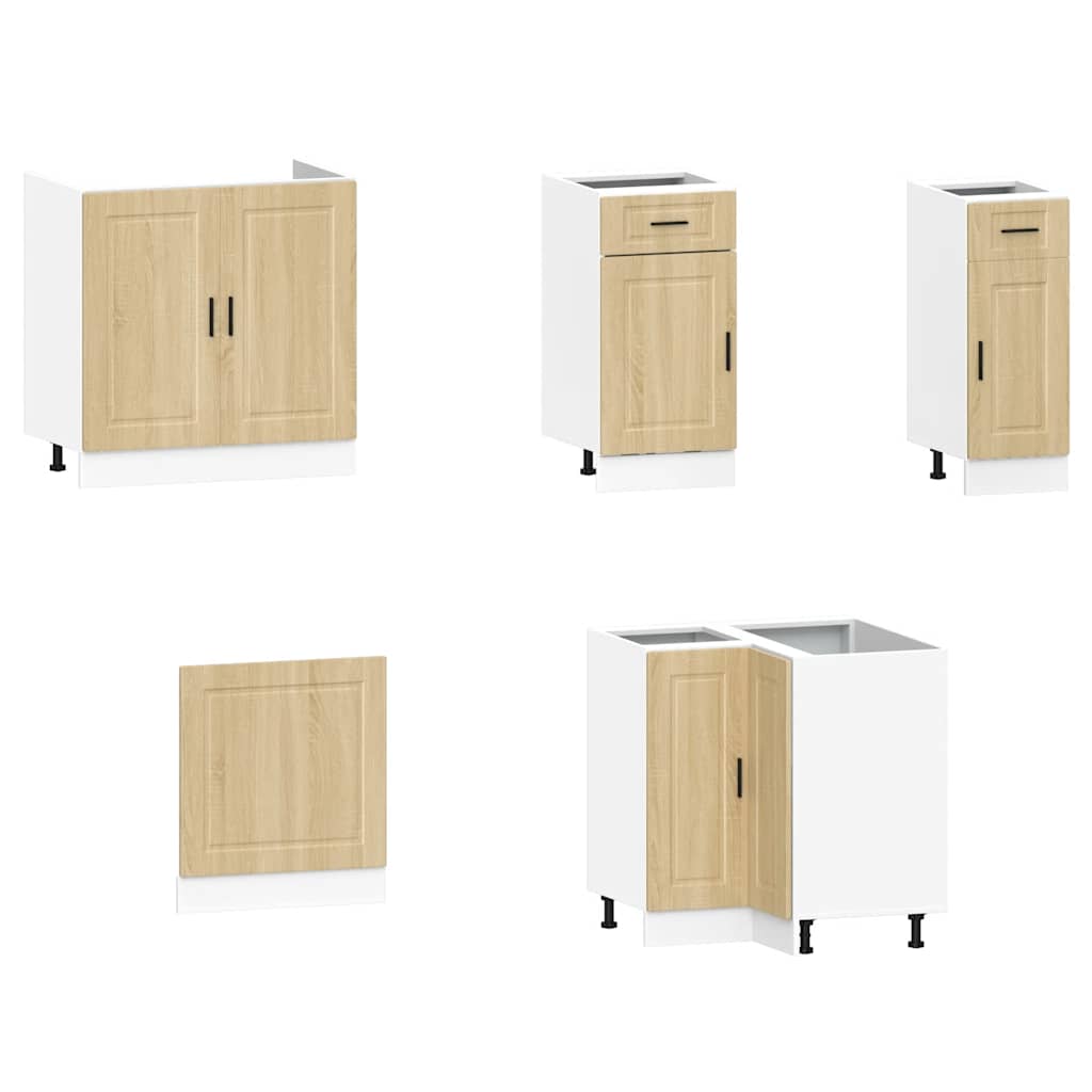 Virtuvinių spintelių komplektas, 11 dalių, Porto, ąžuolo
