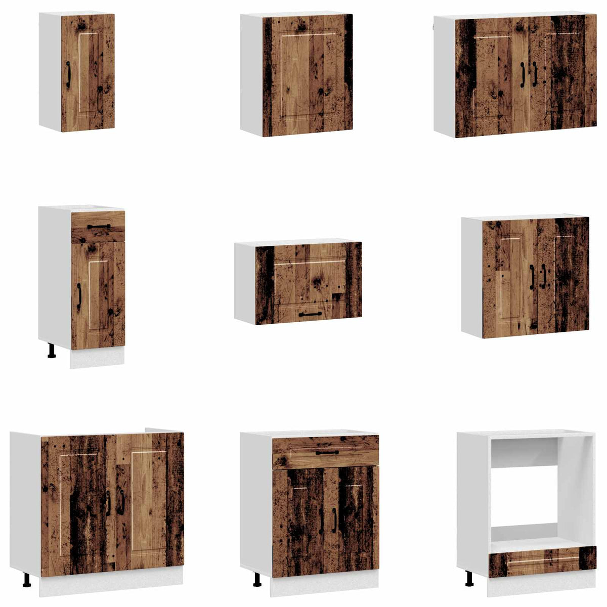 Kitchen cabinet set, 14 pieces, Kalmar, wood