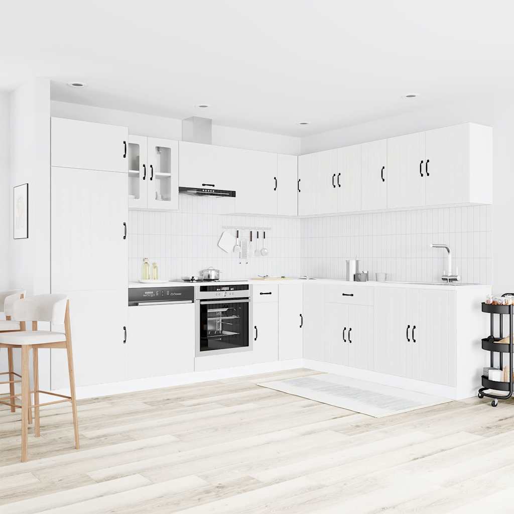 Virtuvinių spintelių komplektas, 14 dalių, Lucca, balta