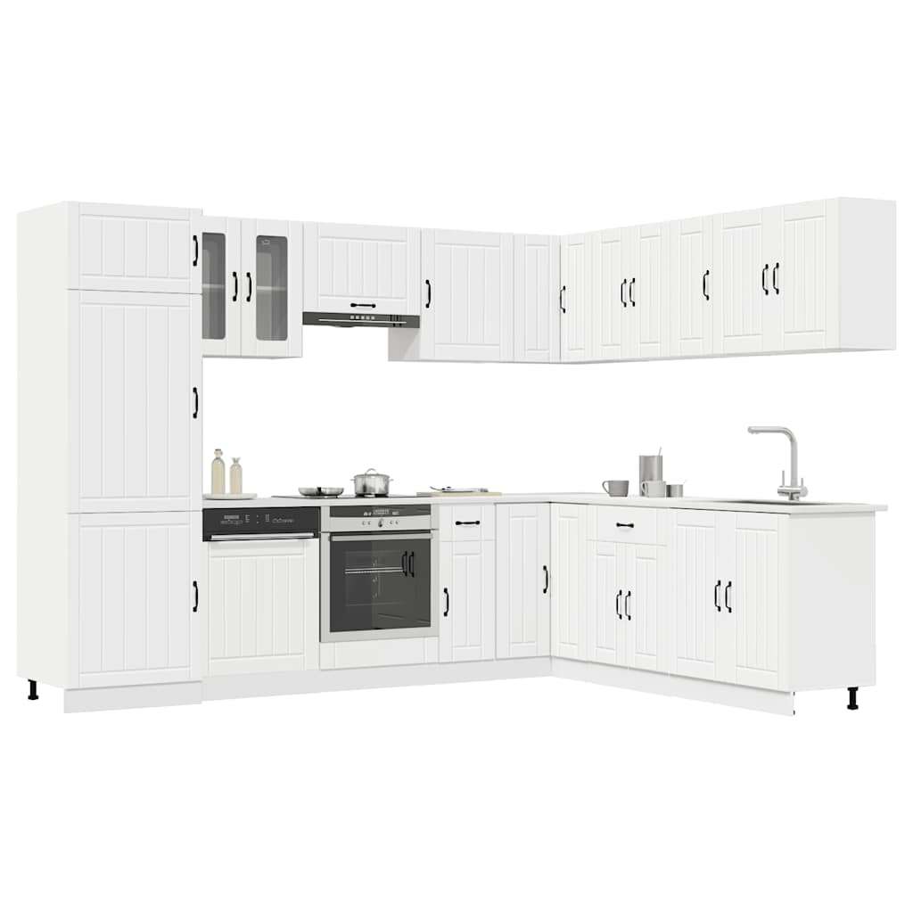 Virtuvinių spintelių komplektas, 14 dalių, Lucca, balta