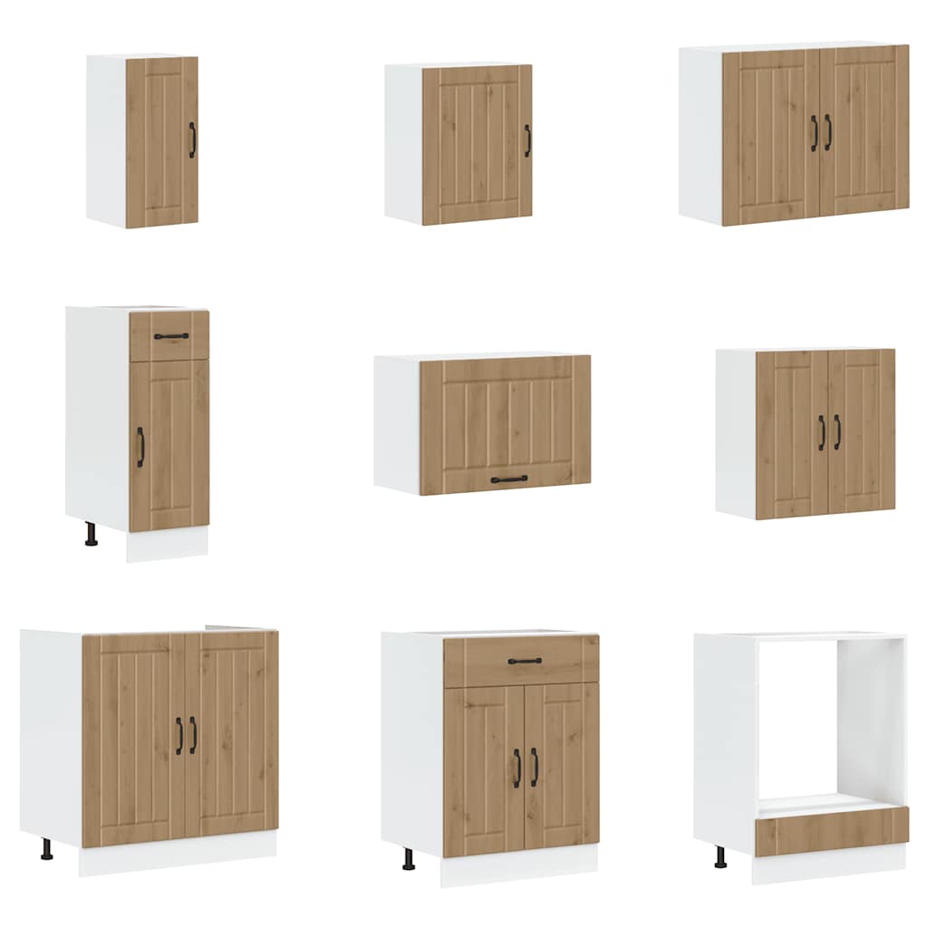 Kitchen cabinet set, 14 pieces, Lucca, artisano