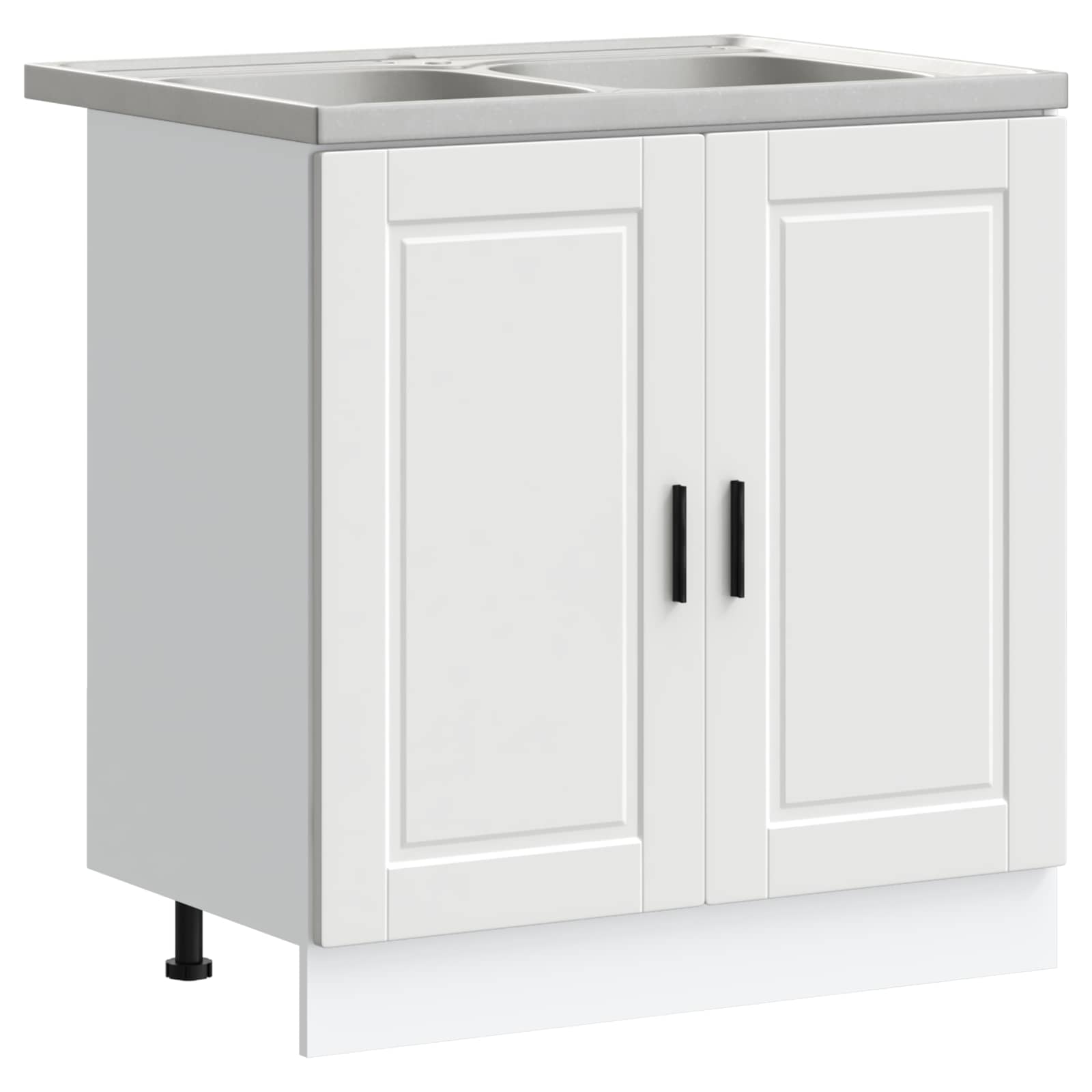 Pear main cabinet Porto 2 pcs White Engineered wood