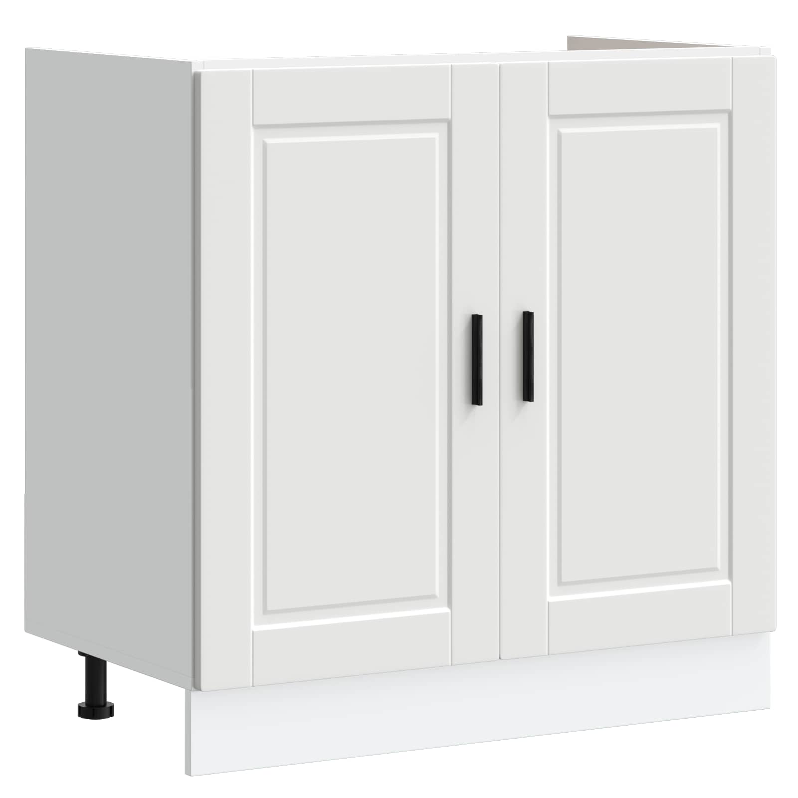 Pear main cabinet Porto 2 pcs White Engineered wood