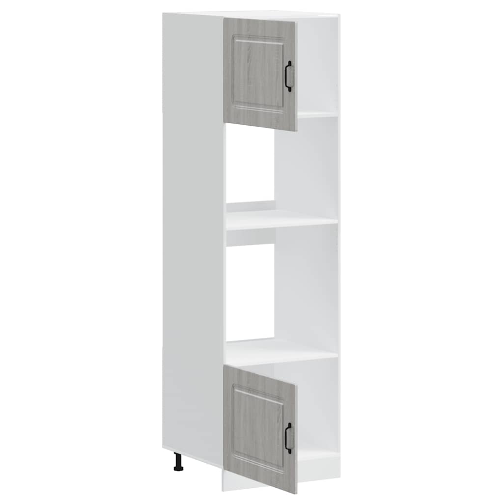 Oven cabinets, 2 pcs., Lucca, grey, engineered wood