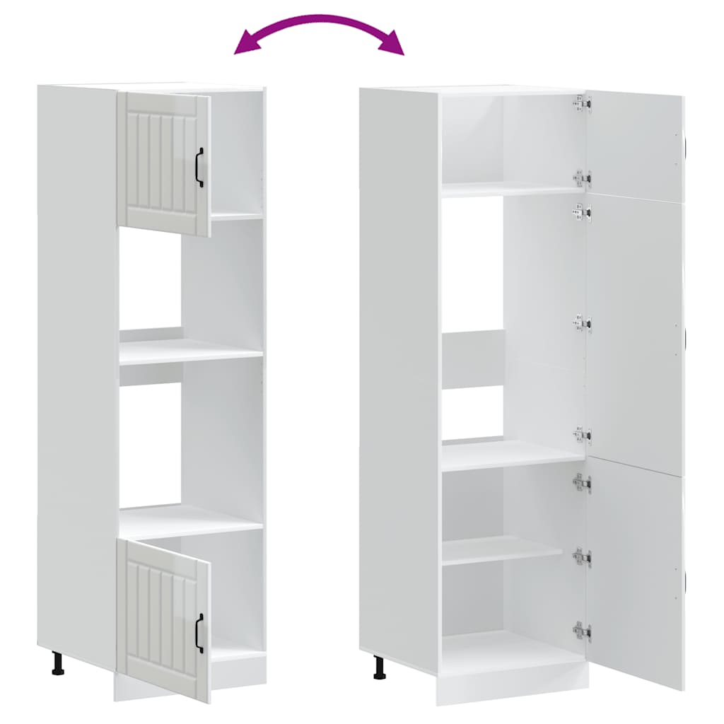Oven cabinets, 2 pcs., Kalmar, white, engineered wood