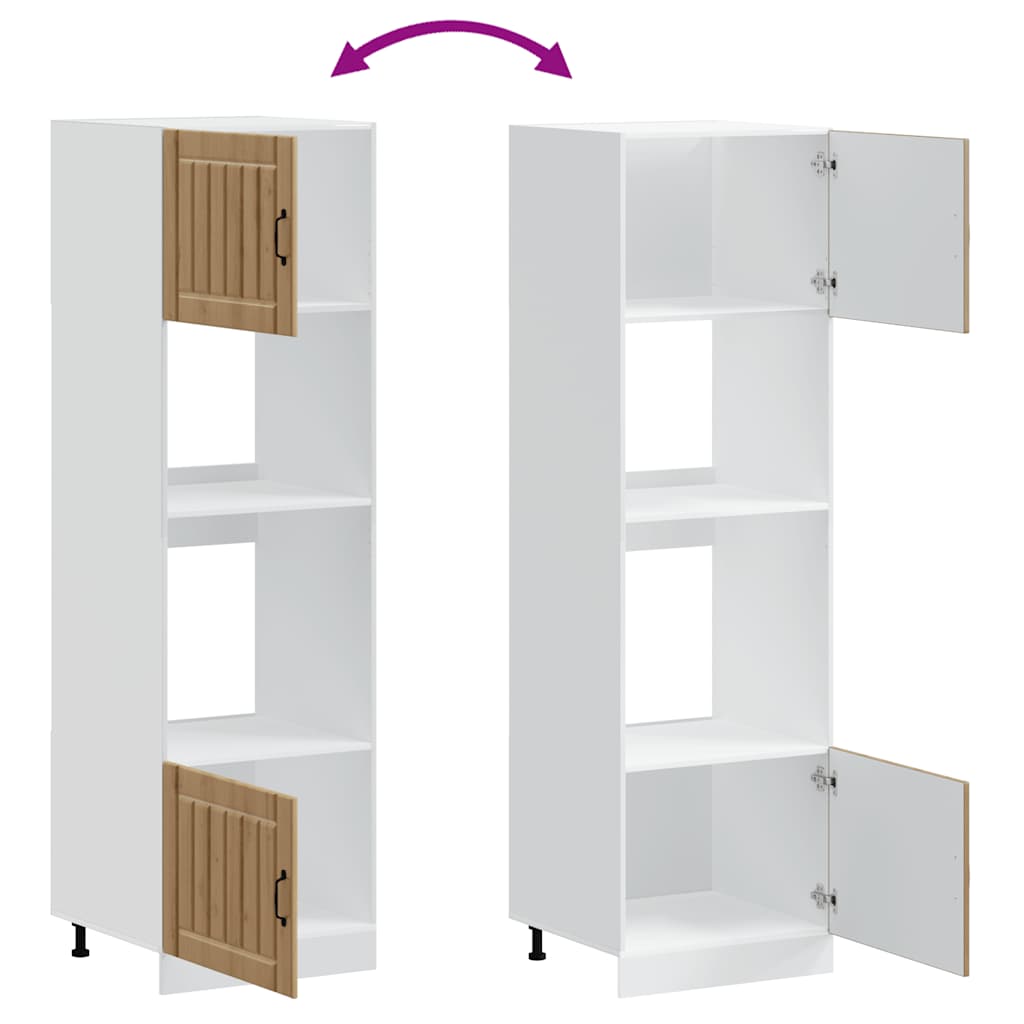Oven cabinets, 2 pcs., Kalmar, artisan oak, wood