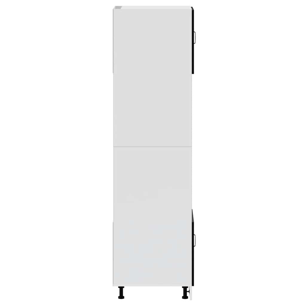 Oven cabinets, 2 pcs., Porto, black, engineered wood