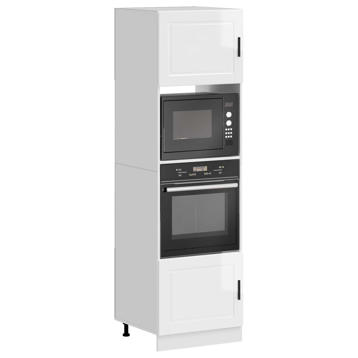 Oven cabinets, 2 pcs., Porto, white, treated wood