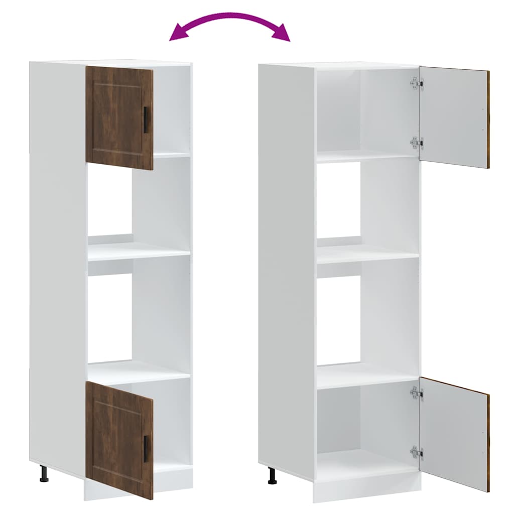 Oven cabinets, 2 pcs., Porto, smoked oak, wood