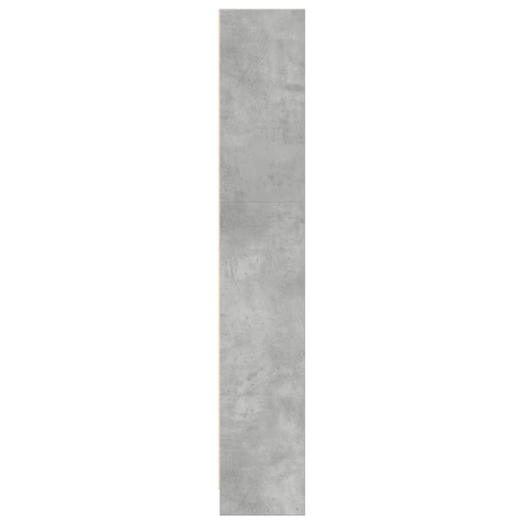 Knygų spinta, betono pilka, 40x24x143cm, apdirbta mediena