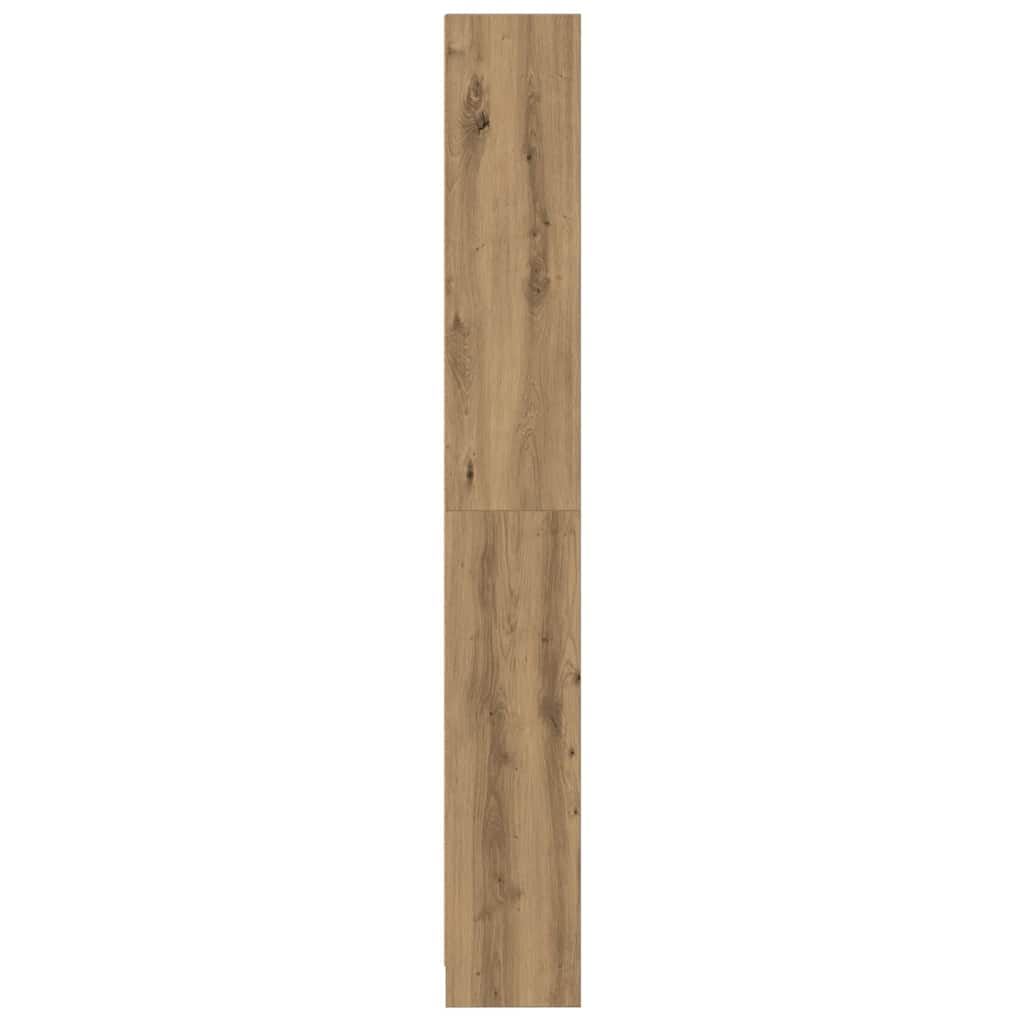 Knygų lentyna, meniško ąžuolo spalvos, 60x24x176 cm, inžinerinė mediena