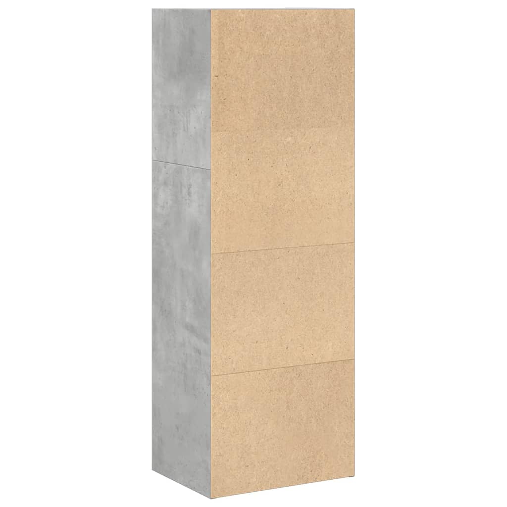 Knygų spinta, betono pilka, 40x30x114cm, apdirbta mediena