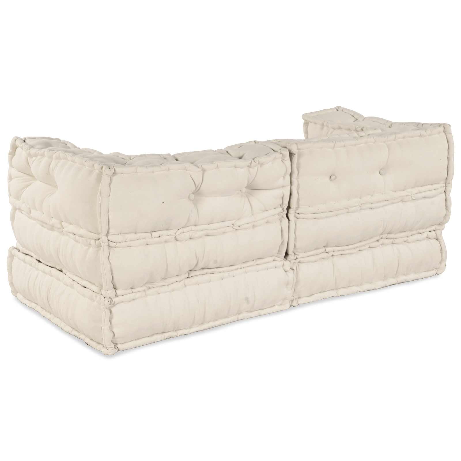 Modulinė sofa 2 pcs Kreminė 140 x 70 x 56 cm Audinys