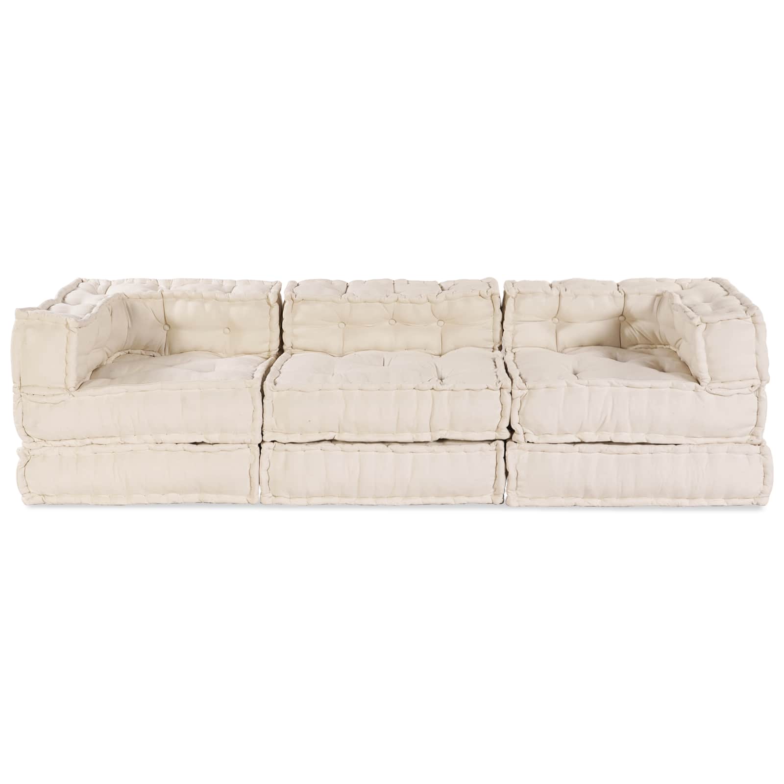 Modulinė sofa 3 pcs Kreminė Audinys