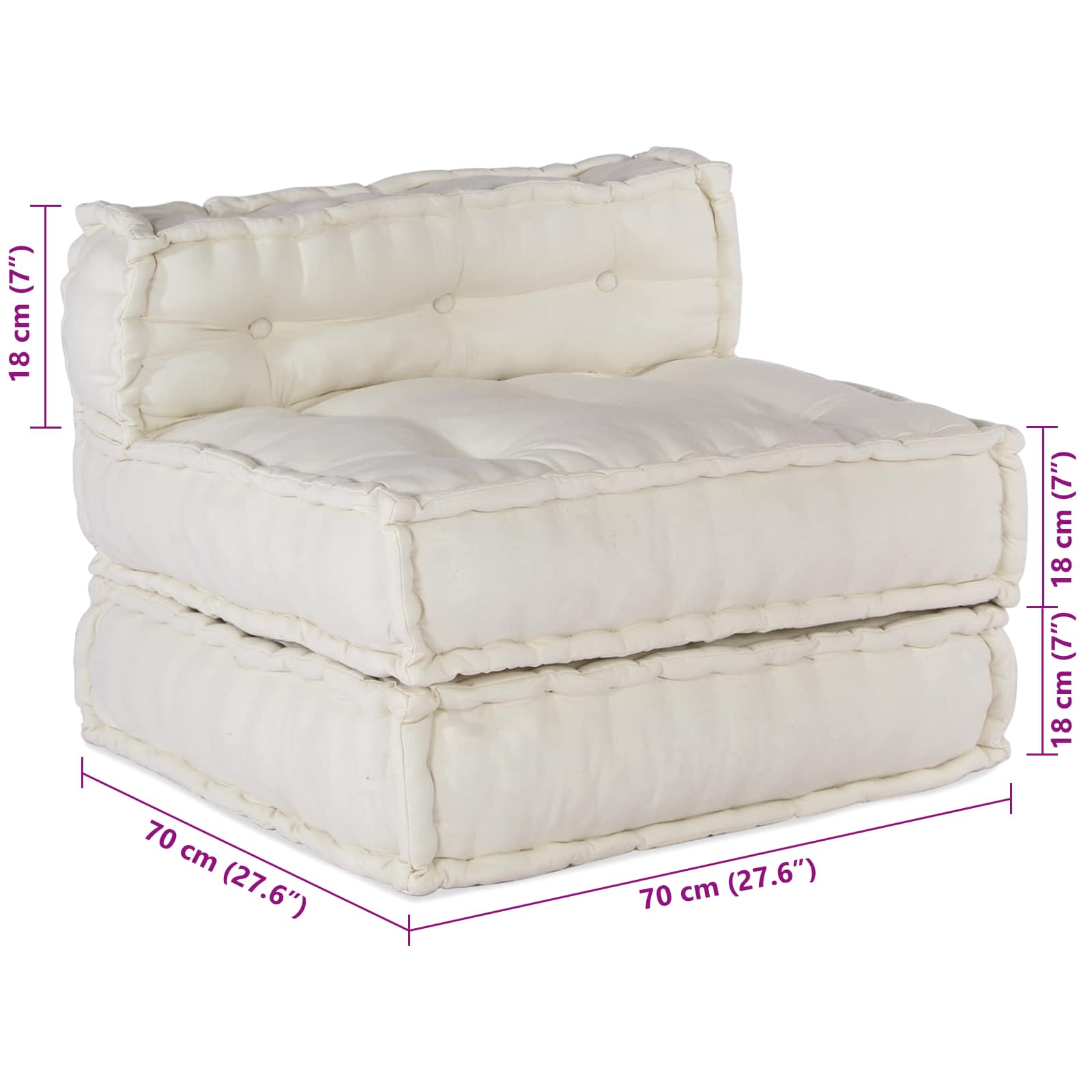 Modulinė sofa 3 pcs Kreminė Audinys