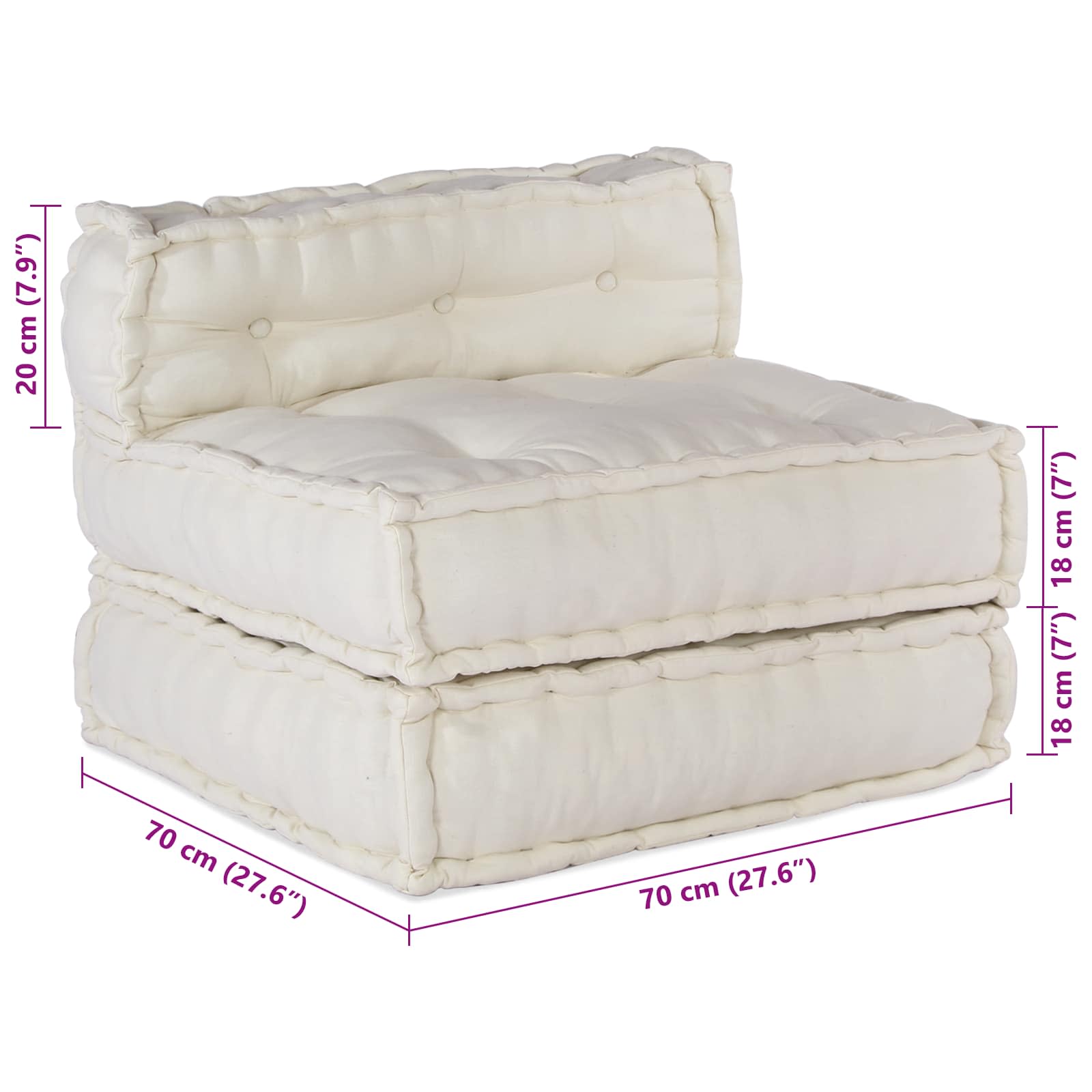 Modulinė sofa 4 pcs Kreminė Audinys