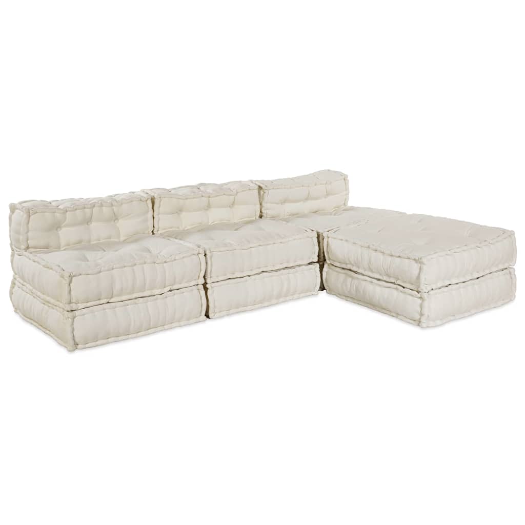 Modulinė sofa 4 pcs Kreminė Audinys