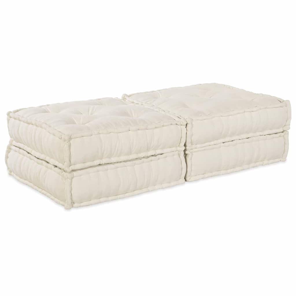 Modulinė sofa 2 pcs Kreminė 140 x 70 x 36 cm Audinys