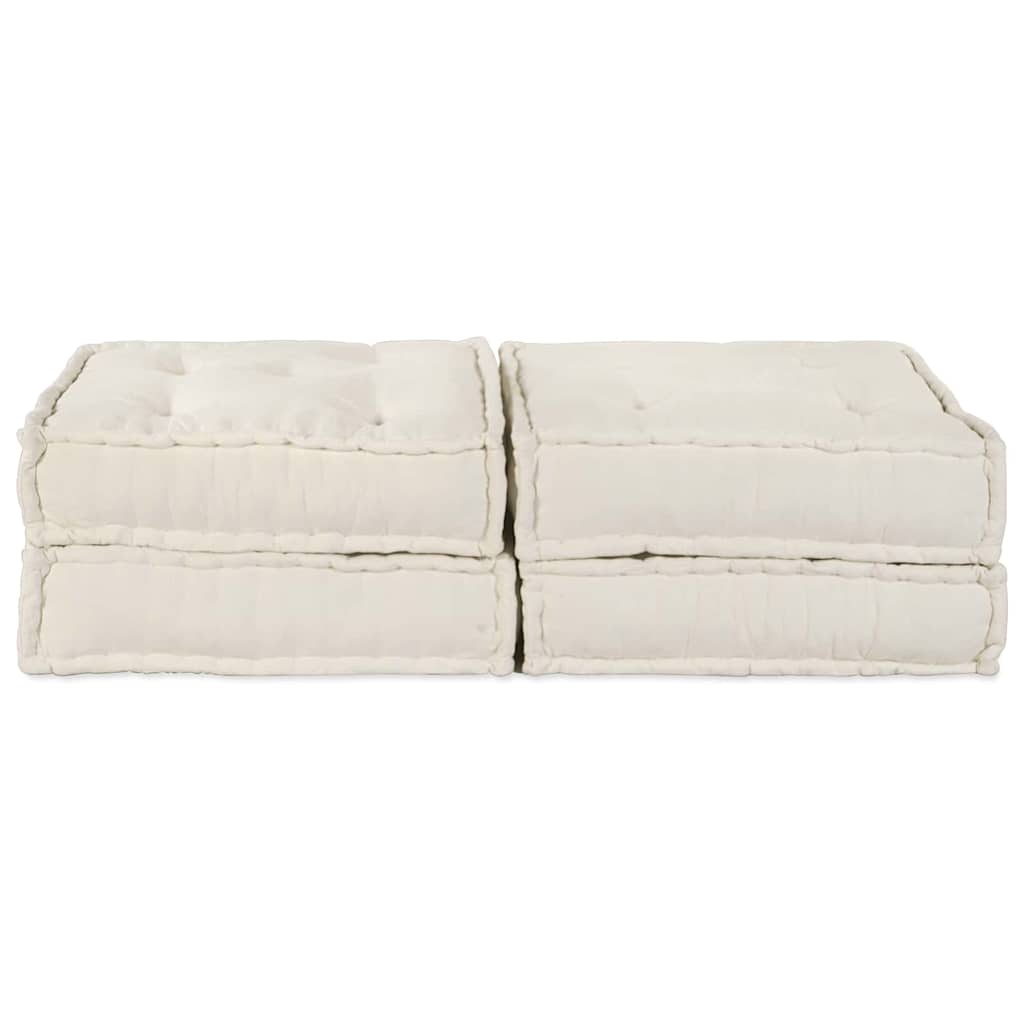 Modulinė sofa 2 pcs Kreminė 140 x 70 x 36 cm Audinys