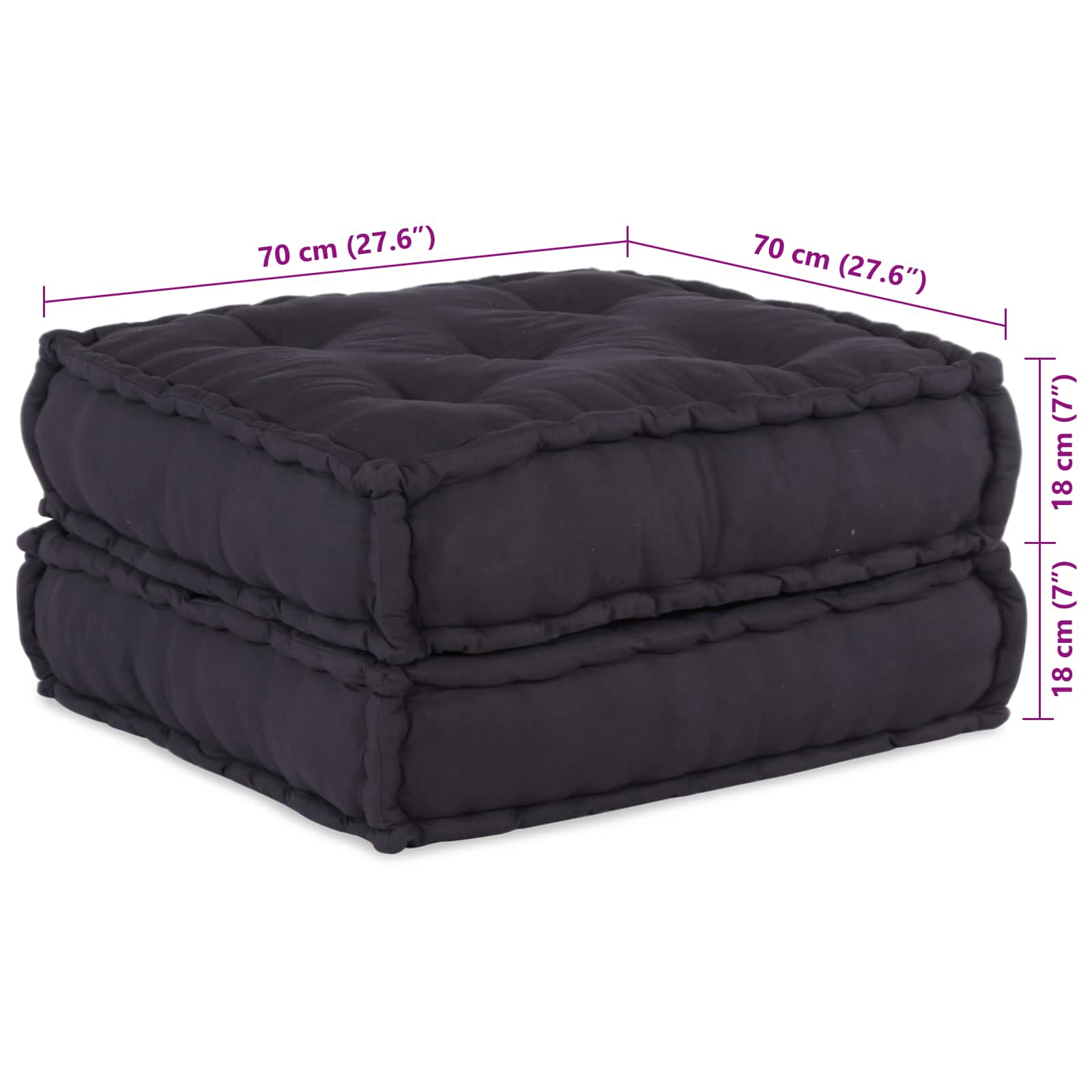 Modulinė sofa 2 pcs Antracito 140 x 70 x 36 cm Audinys