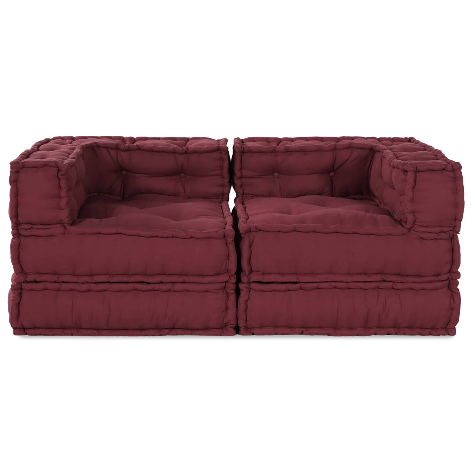 Modulinė sofa 2 pcs Raudonmedis 140 x 70 x 56 cm Audinys