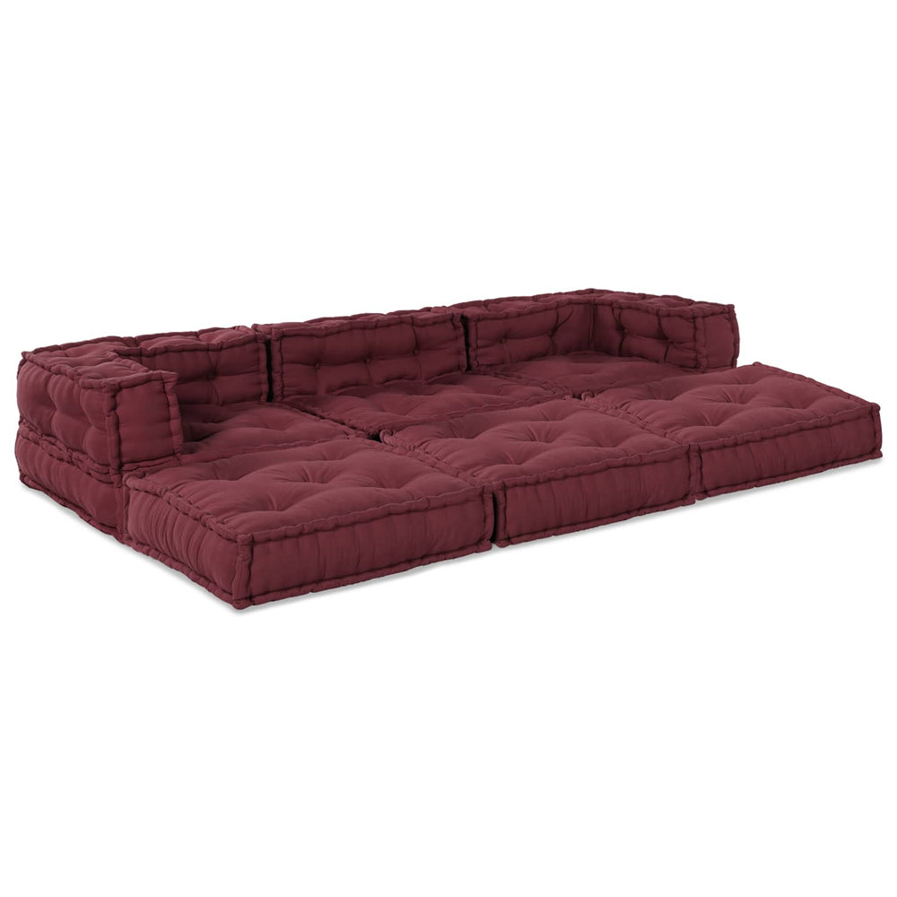Modulinė sofa 3 pcs Raudonmedis Audinys