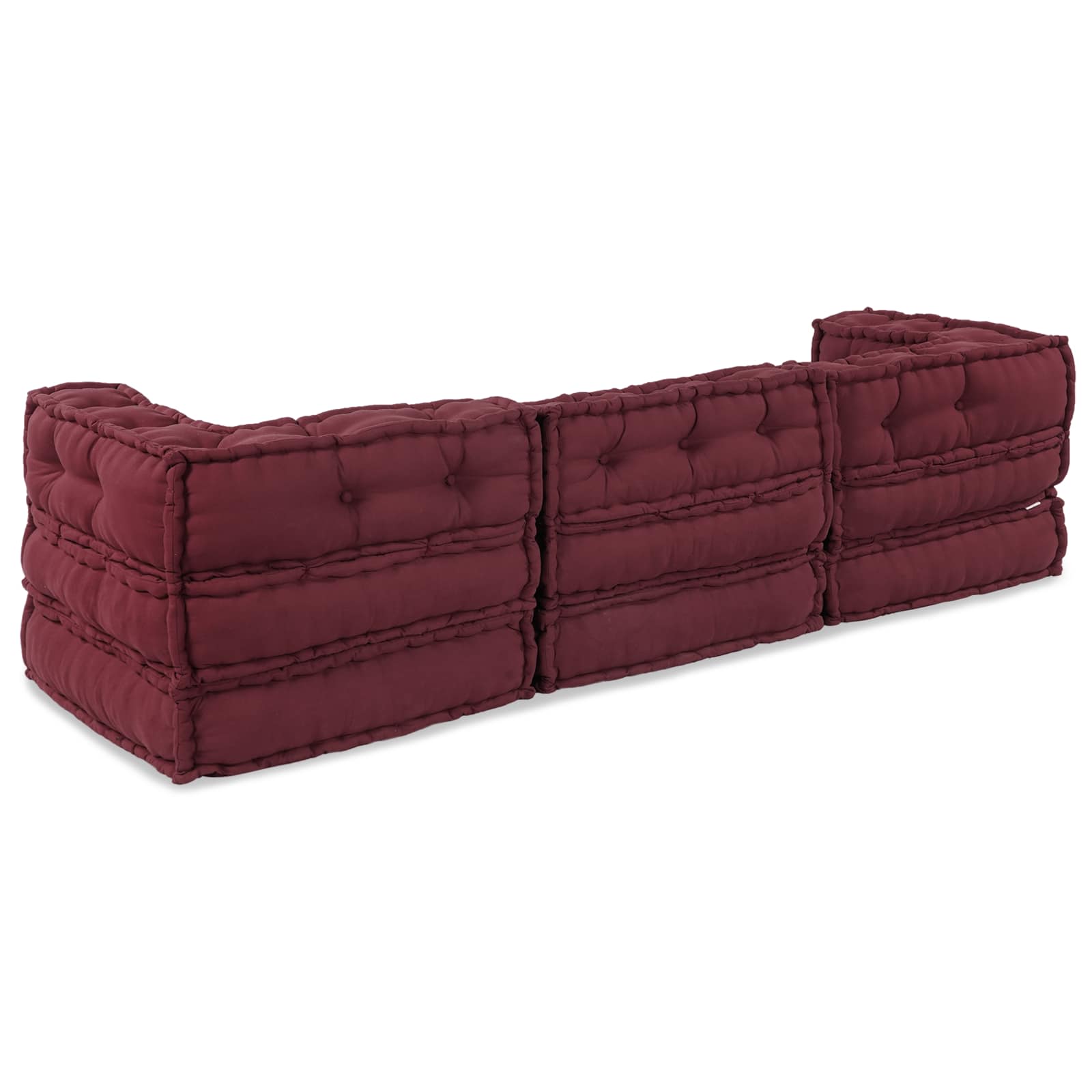 Modulinė sofa 3 pcs Raudonmedis Audinys