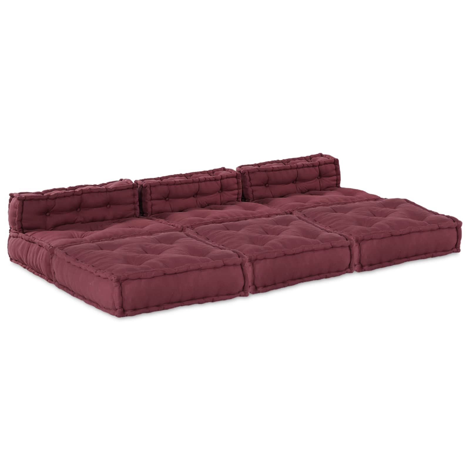 Modulinė sofa 4 pcs Raudonmedis Audinys