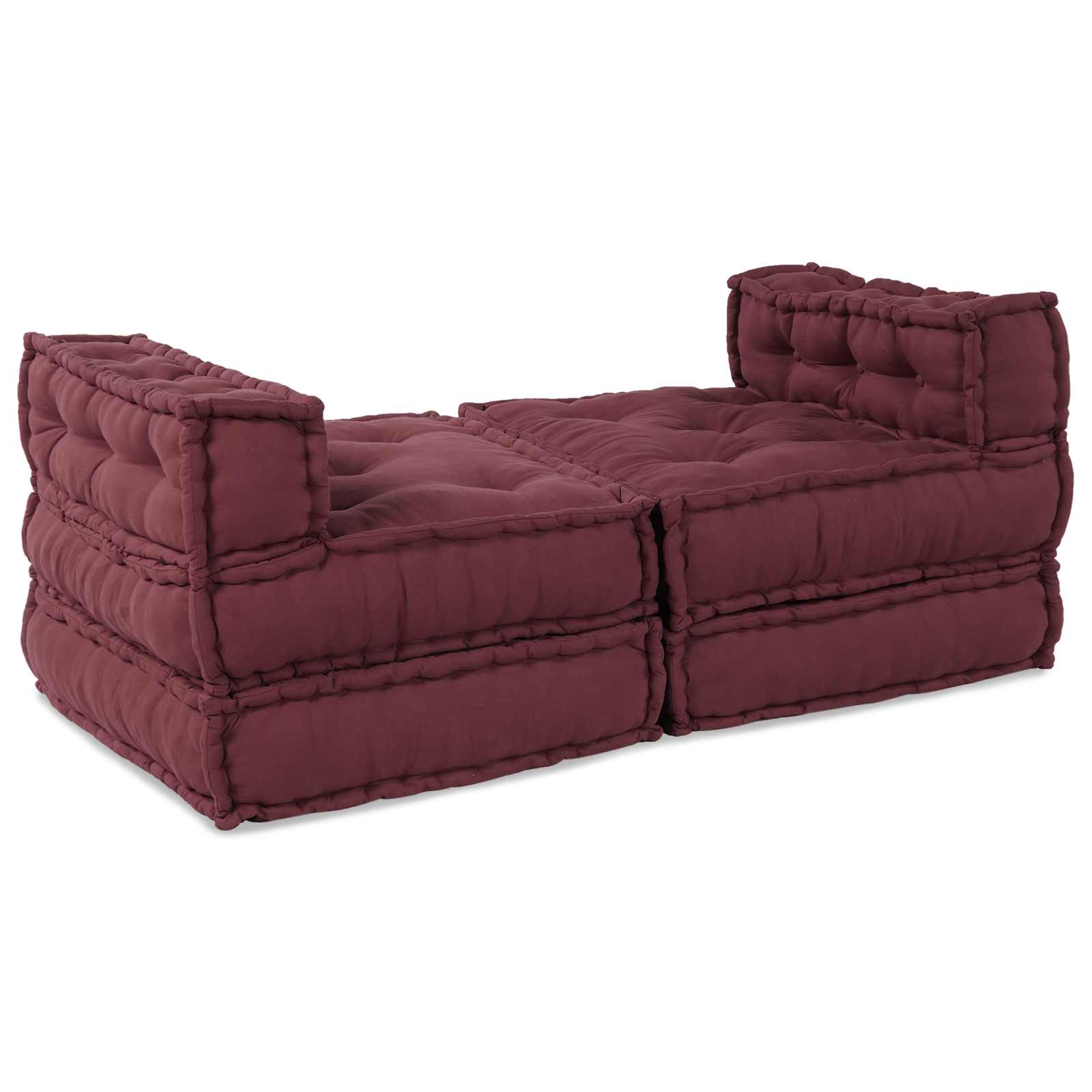 Modulinė sofa 4 pcs Raudonmedis Audinys