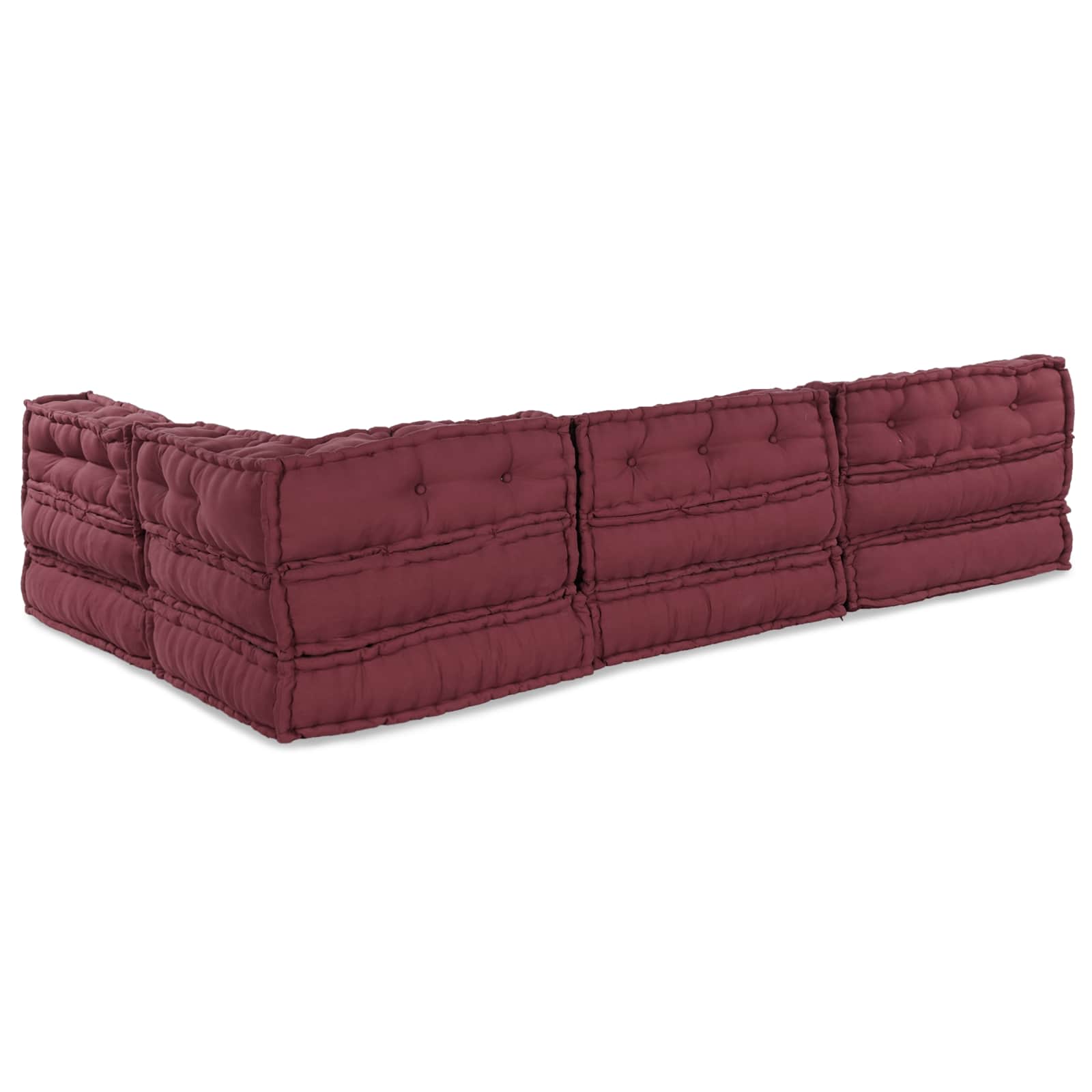 Modulinė sofa 4 pcs Raudonmedis Audinys