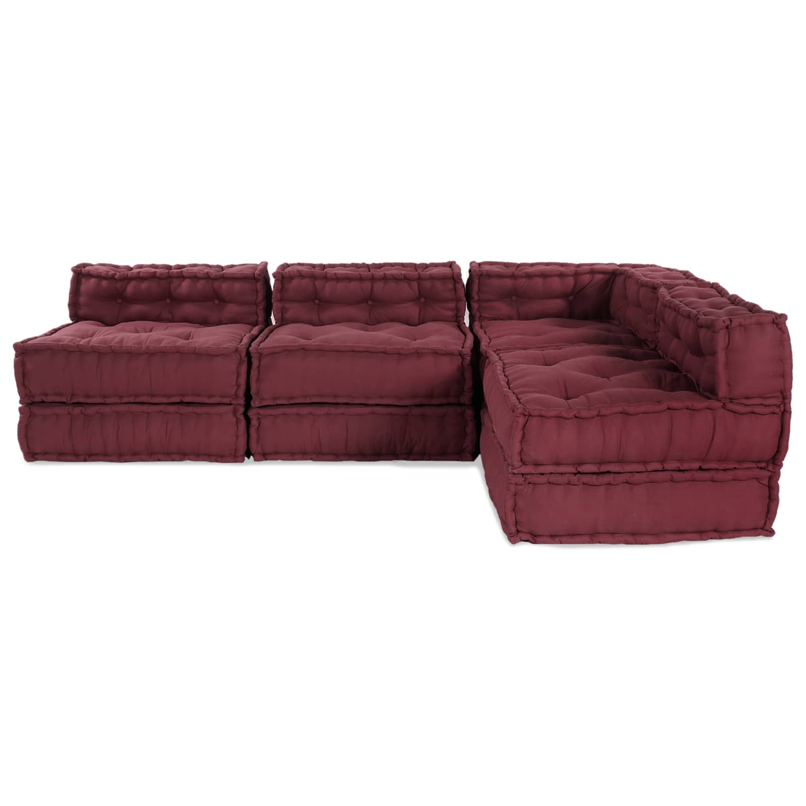 Modulinė sofa 4 pcs Raudonmedis Audinys
