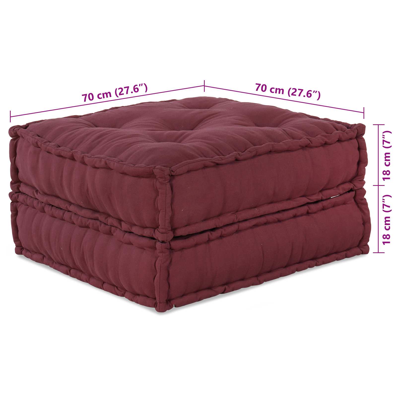 Modulinė sofa 2 pcs Raudonmedis 70 x 70 x 36 cm audinys