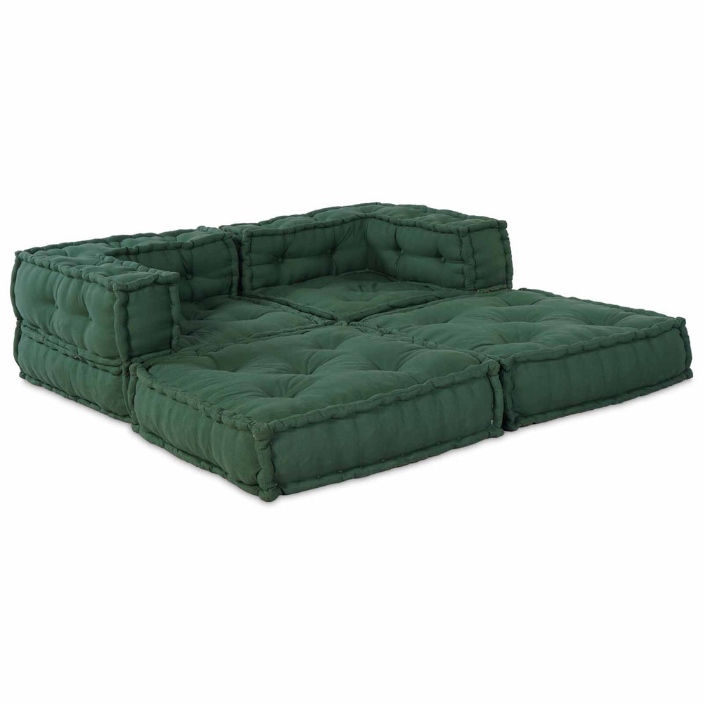 Modulinė sofa 2 pcs Žalia 140 x 70 x 56 cm Audinys