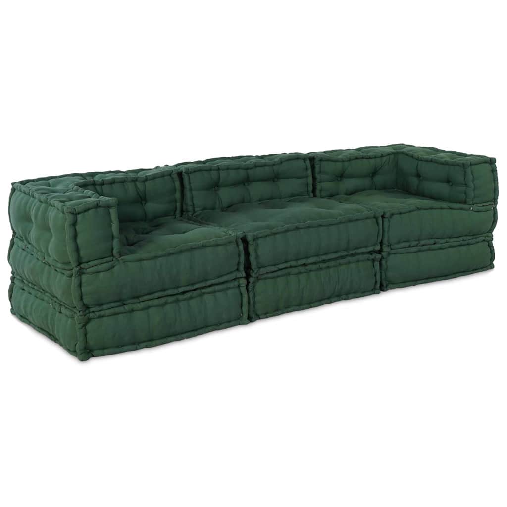 Modulinė sofa 3 pcs Žalia Audinys