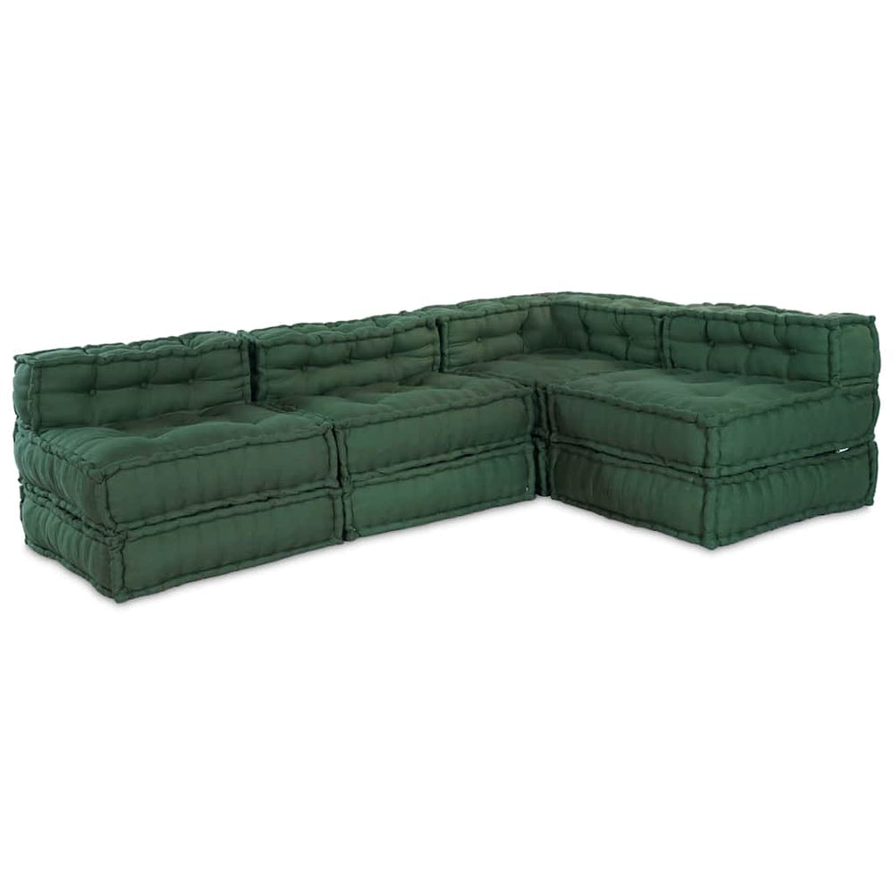 Modulinė sofa 4 pcs Žalia Audinys