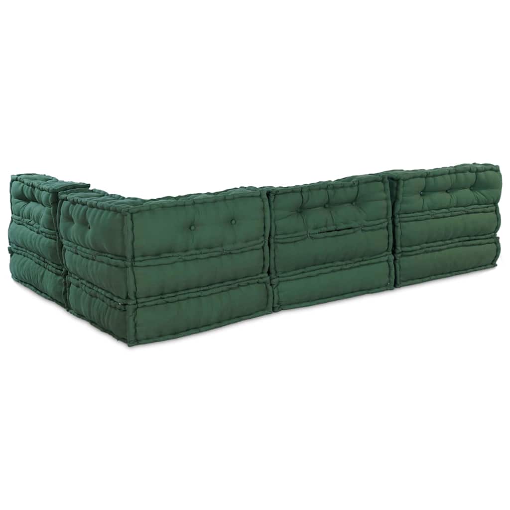 Modulinė sofa 4 pcs Žalia Audinys
