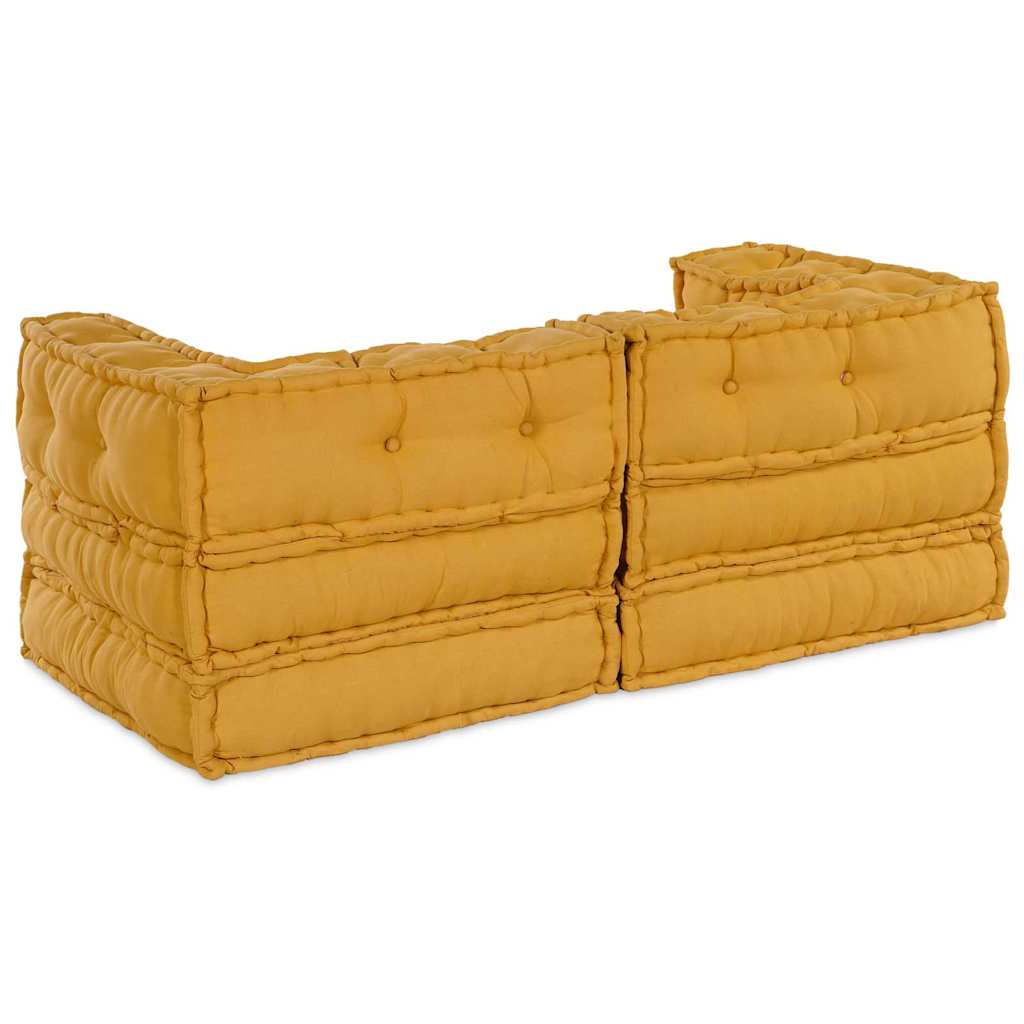 Modulinė sofa 2 pcs Geltona 140 x 70 x 56 cm Audinys