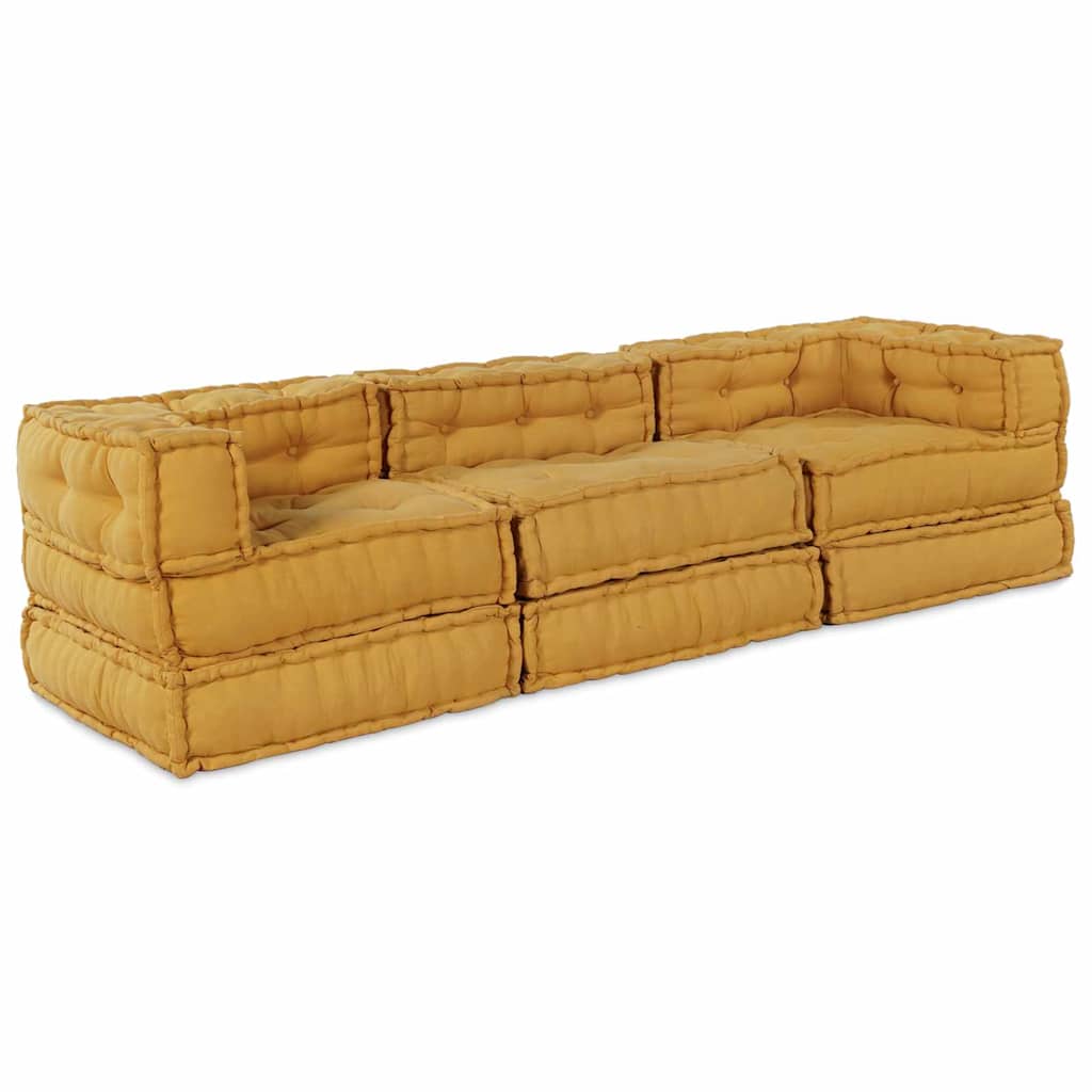 Modulinė sofa Audinys Geltona 210 x 70 x 56 cm