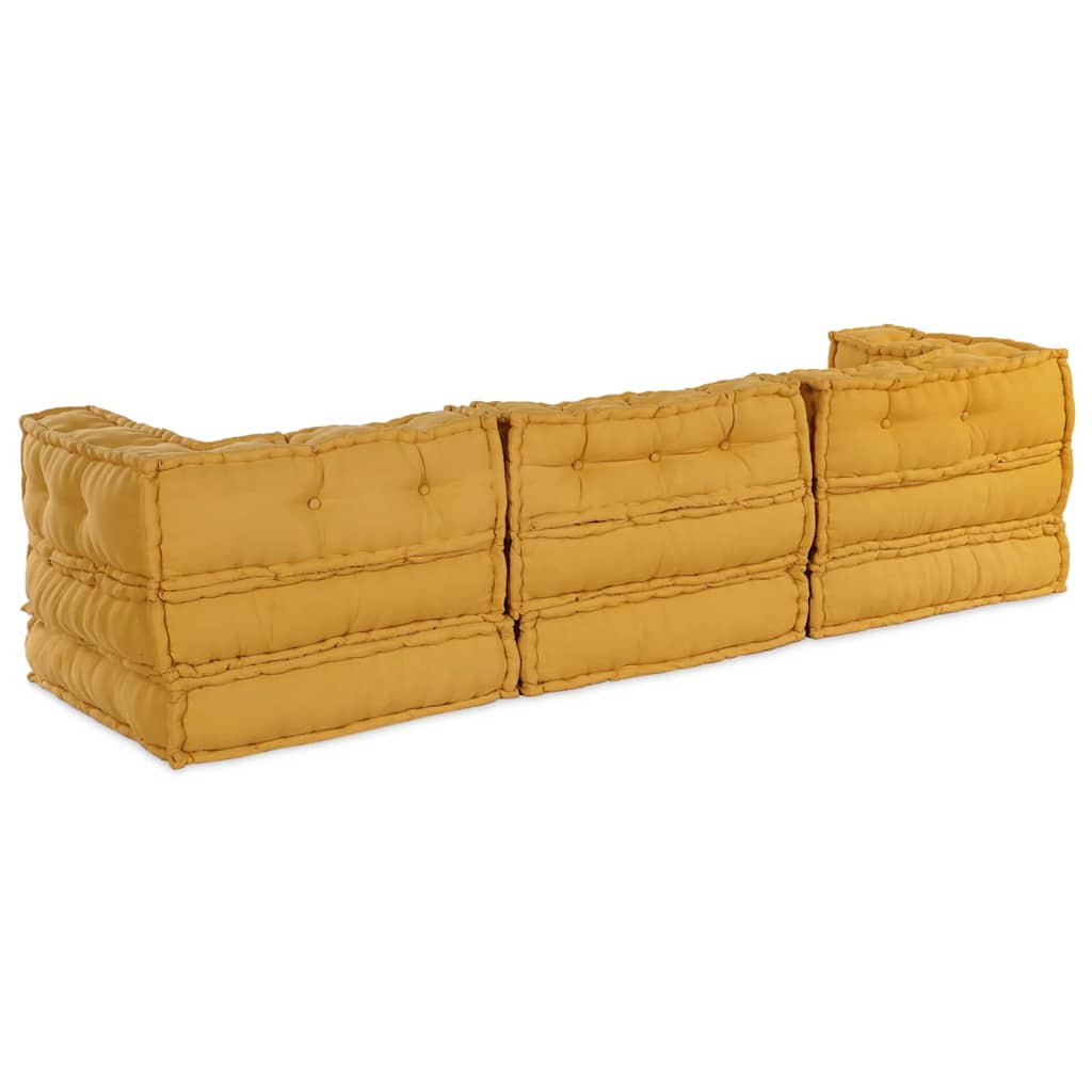 Modulinė sofa Audinys Geltona 210 x 70 x 56 cm